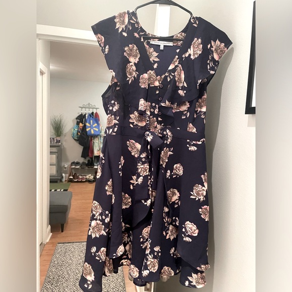 Beautiful Ruffle Dress with Button and Bow Details by Collective Concepts - Picture 8 of 10